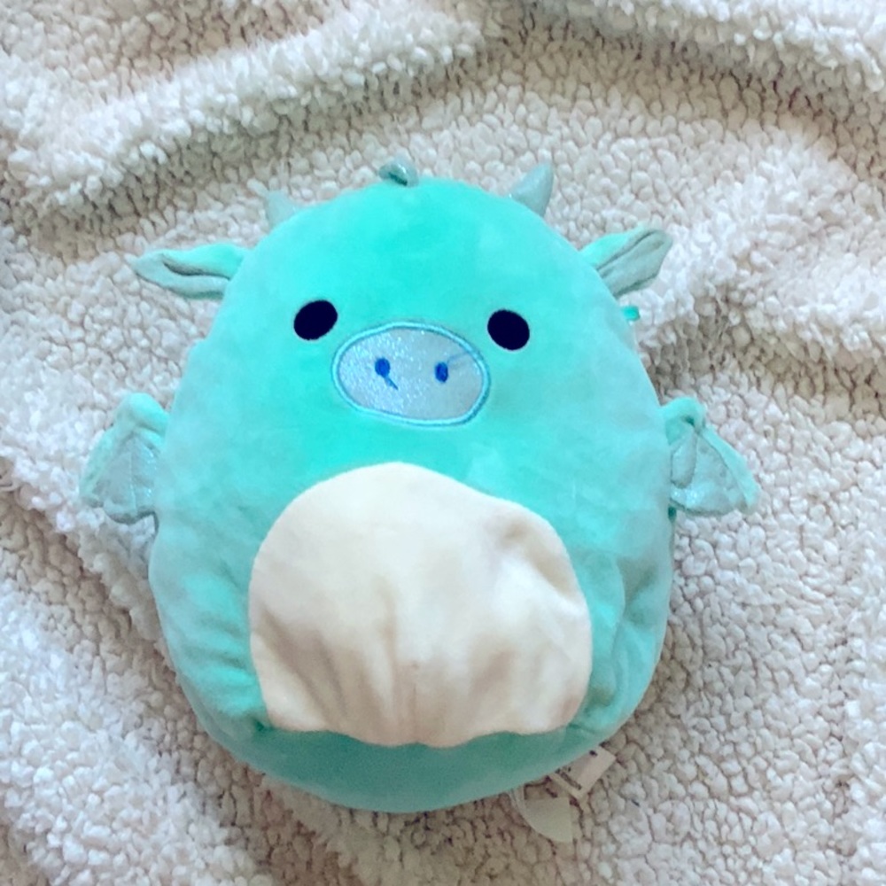 Teal dragon squishmallow